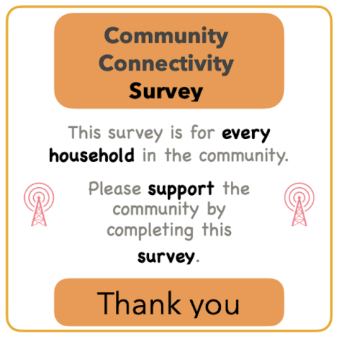 Please complete the Community Connectivity Survey